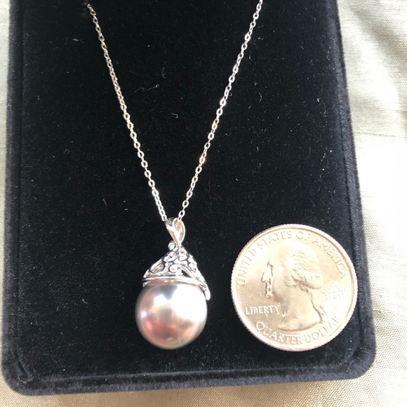 18kt Pearl Diamond necklace - Picture 8 of 8